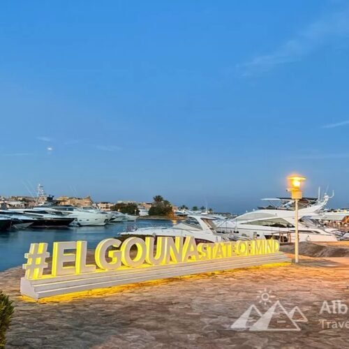 Sunset in El Gouna by Car